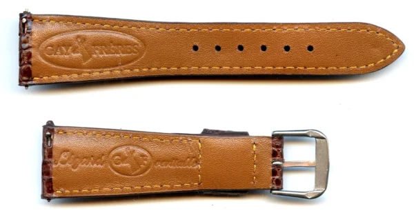 22mm Gay Frères® Vintage Style Genuine Lizard Watch Strap, Leather Lined - Image 2